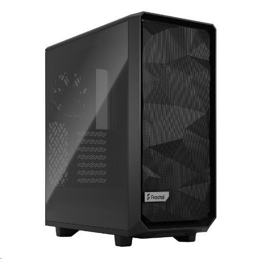 Obrázek FRACTAL DESIGN skříň Meshify 2 Compact Black TG Light Tint, USB 3.1 Type-C, 2x USB 3.0, bez zdroje, mATX