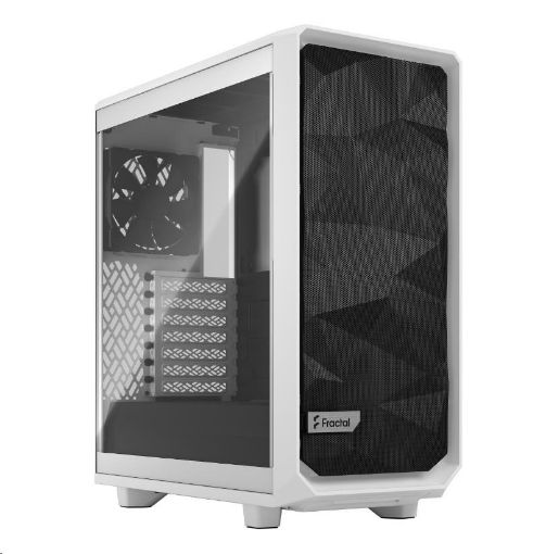 Obrázek FRACTAL DESIGN skříň Meshify 2 Compact White TG Clear Tint, USB 3.1 Type-C, 2x USB 3.0, bez zdroje, mATX