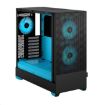 Obrázek FRACTAL DESIGN skříň Pop Air RGB Cyan Core TG Clear Tint, 2x USB 3.0, bez zdroje, ATX