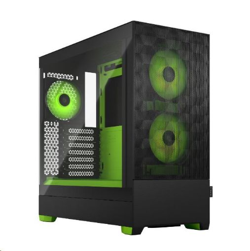 Obrázek FRACTAL DESIGN skříň Pop Air RGB Green Core TG Clear Tint, 2x USB 3.0, bez zdroje, ATX