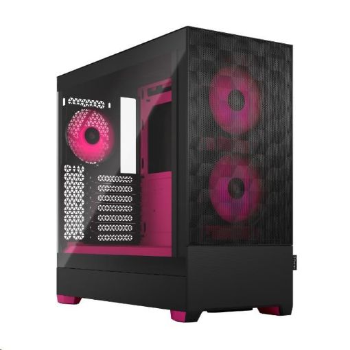 Obrázek FRACTAL DESIGN skříň Pop Air RGB Magenta Core TG Clear Tint, 2x USB 3.0, bez zdroje, ATX
