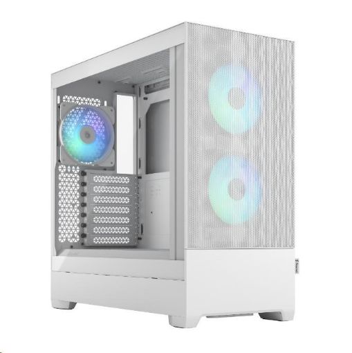 Obrázek FRACTAL DESIGN skříň Pop Air RGB White TG Clear Tint, 2x USB 3.0, bez zdroje, ATX