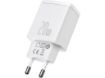 Obrázek Baseus kompaktní rychlonabíjecí adaptér USB-A + Type-C 20W EU, bílá