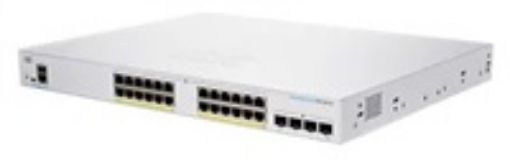Obrázek Cisco switch CBS250-24P-4G, 24xGbE RJ45, 4xSFP, PoE+, 195W