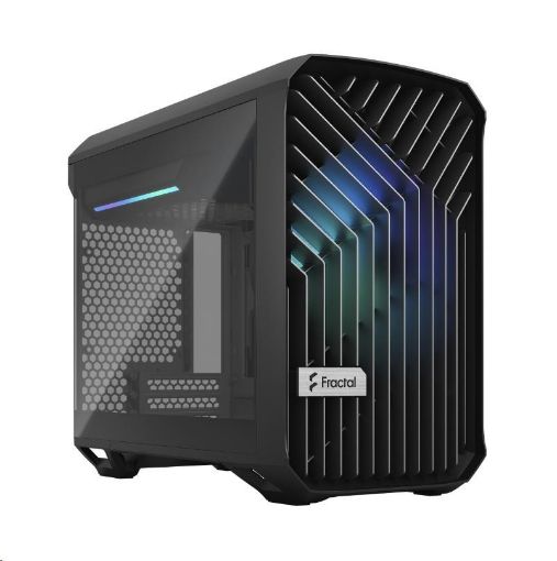 Obrázek FRACTAL DESIGN skříň Torrent Nano RGB Black TG Light Tint, USB 3.1 Type-C, 2x USB 3.0, bez zdroje, mITX