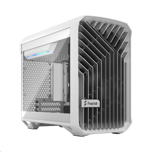 Obrázek FRACTAL DESIGN skříň Torrent Nano White TG Clear Tint, USB 3.1 Type-C, 2x USB 3.0, bez zdroje, mITX