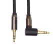 Obrázek PremiumCord HQ stíněný kabel stereo Jack 3.5mm - Jack 3.5mm zahnutý 90°, 1,5m