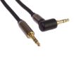 Obrázek PremiumCord HQ stíněný kabel stereo Jack 3.5mm - Jack 3.5mm zahnutý 90°, 1,5m