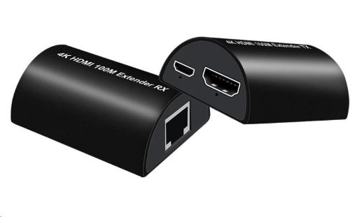 Obrázek PremiumCord 4K HDMI extender na 100m přes jeden kabel Cat5e/Cat6