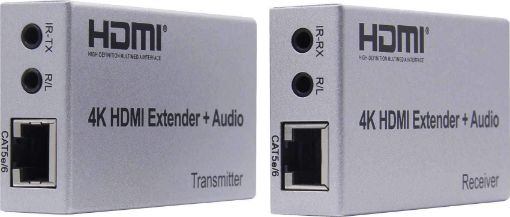 Obrázek PremiumCord 4K HDMI extender na 100m přes Cat5e/Cat6, přenos Irda a Audio výstupy