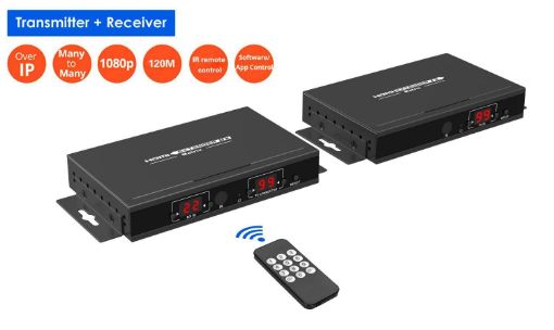 Obrázek PremiumCord HDMI 1080p matrix over IP extender na 120m přes LAN