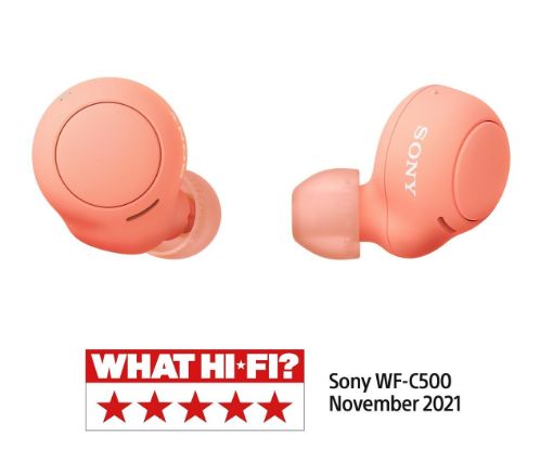 Obrázek Sony True Wireless WF-C500, oranžovo-červená