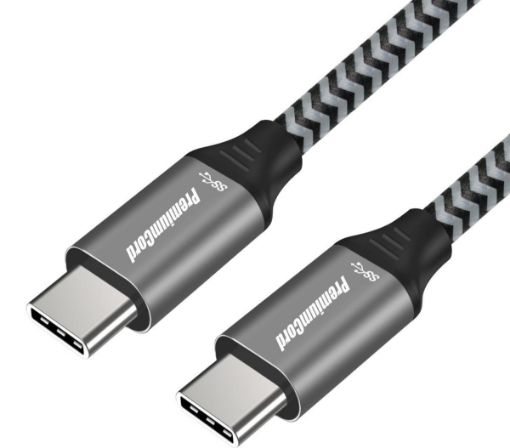 Obrázek PREMIUMCORD Kabel USB 3.2 Gen 1 USB-C (M/M), bavlněný oplet, 1,5m