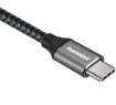 Obrázek PREMIUMCORD Zahnutý kabel USB-C (USB 3.2 Gen 2, 3A, 60W, 20Gbit/s), hliníkové krytky konektorů, 0,5m