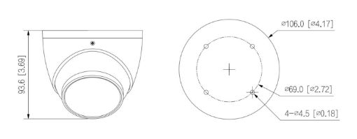 Obrázek Dahua IPC-HDW3241EM-S-0280B-S2, IP kamera, 2Mpx, 1/2.9" CMOS, objektiv 2,8 mm, IR<50, IP67