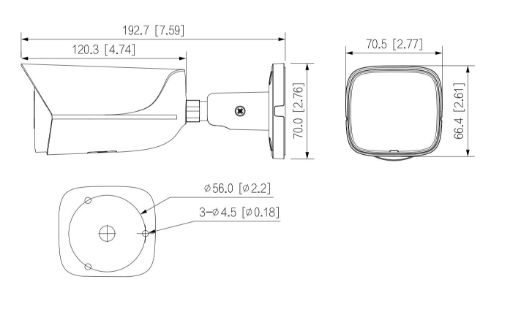 Obrázek Dahua IPC-HFW3541E-AS-0360B-S2, IP kamera, 5Mpx, 1/2.7" CMOS, objektiv 3,6 mm, IR<50, IP67