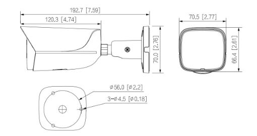 Obrázek Dahua IPC-HFW3841E-AS-0280B-S2, IP kamera, 8Mpx, 1/2.8" CMOS, objektiv 2,8 mm, IR<30, IP67