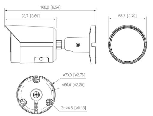 Obrázek Dahua IPC-HFW2249S-S-IL-0360B, IP kamera s dvojitým přísvitem, 2Mpx, 1/2.8" CMOS, objektiv 3,6 mm, IR<30, IP67