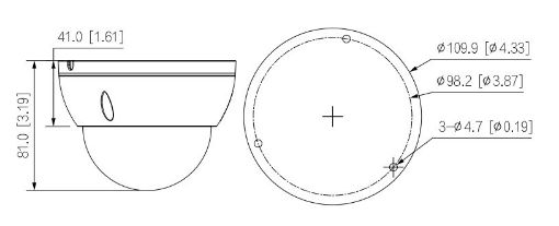 Obrázek Dahua IPC-HDBW2441E-S-0360B, IP kamera, 4Mpx, 1/2.9" CMOS, objektiv 3,6 mm, IR<30, IP67, IK10