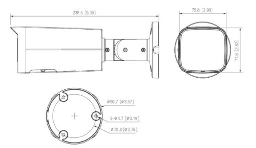 Obrázek Dahua IPC-HFW2441T-ZAS-27135, IP kamera, 4Mpx, 1/2.9" CMOS, objektiv 2,7-13,5 mm, IR<60, IP67, IK10