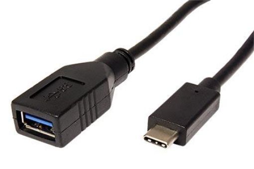 Obrázek USB SuperSpeed 10Gbps (3.2 gen 2) kabel USB C(M) - USB3.0 A(F), OTG, 0,15m