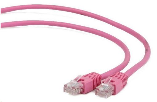 Obrázek GEMBIRD kabel patchcord Cat5e UTP 3m, růžový