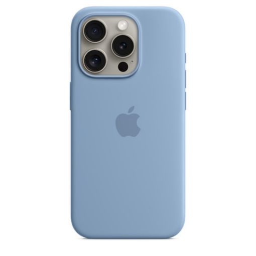 Obrázek iPhone 15 Pro Silicone Case with MS - Winter Blue