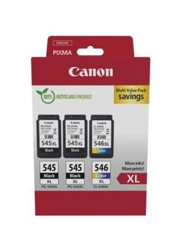 Obrázek Canon cartridge PG-545XLx2/CL-546XL/Multipack / 2x black+Color / 2x15ml+1x13ml