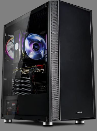 Obrázek ZALMAN skříň R2 Black,  ATX bez zdroje, RGB