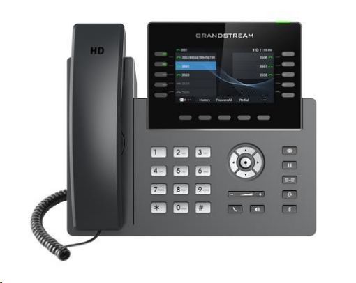 Obrázek Grandstream GRP2615 [VoIP telefon - 5x SIP účet, HD audio, 40 prog.tl+10 předvoleb, 2xLAN 1Gbps, WiFi,USB,Bluetooth,PoE]