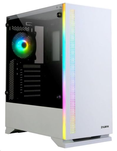 Obrázek ZALMAN skříň S5 White,  ATX bez zdroje , RGB