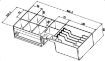 Obrázek Virtuos pokladní zásuvka SK-500C, s kabelem 24V, pořadač 6/8, 9-24V, černá