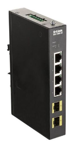 Obrázek D-Link DIS-100G-6S Průmyslový Gigabit unmanaged switch, 4x GbE, 2x SFP, DIN