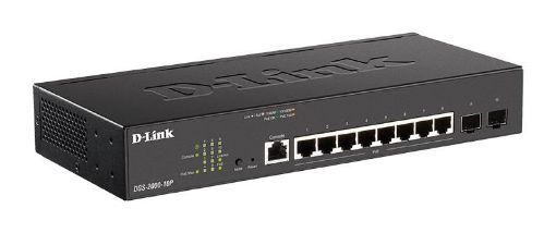 Obrázek D-Link DGS-2000-10P Managed PoE switch, 8x GbE PoE+, 2x SFP, PoE 65W, fanless