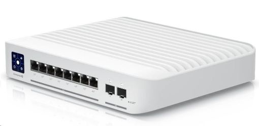 Obrázek UBNT USW-Enterprise-8-PoE [8x 2.5G RJ45, 2x 10G SFP+, 120W PoE budget, PoE+ 802.3af/at, 1,3" dotykový displej]