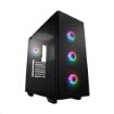 Obrázek Fortron skříň Midi Tower CMT512 Black, 4 x A.RGB LED fan, průhledná bočnice