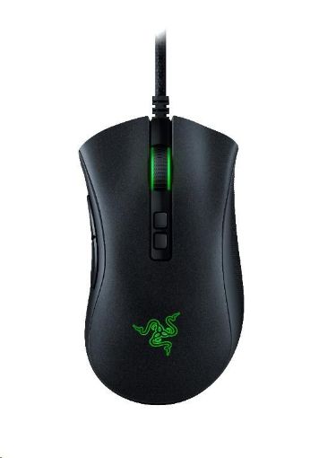 Obrázek RAZER myš DeathAdder V2, optická, rozlišení 20.000dpi, USB, hybridní cloud úložiště a integrovaná paměť, RGB