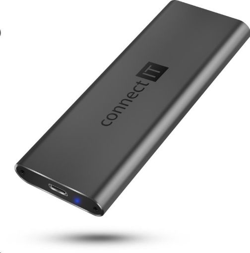 Obrázek CONNECT IT AluSafe externí box pro SSD disky M.2 NVMe, 10 Gbps, USB-C, Antracitová