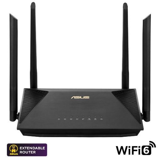 Obrázek ASUS RT-AX53U (AX1800) WiFi 6 Extendable Router, AiMesh, 4G/5G Mobile Tethering