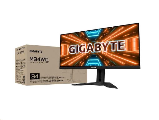 Obrázek GIGABYTE LCD - 34" Gaming monitor M34WQ, SS IPS, 3440 x 1440 WQHD 21:9, 144Hz, 1000:1, 400cd/m2, 1ms, 2xHDMI, 1xDP