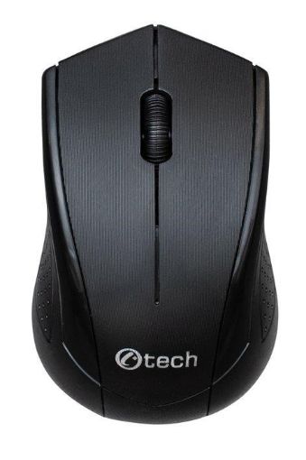 Obrázek C-TECH myš WLM-07, bezdrátová, 1200DPI, 3 tlačítka, USB nano receiver, černá