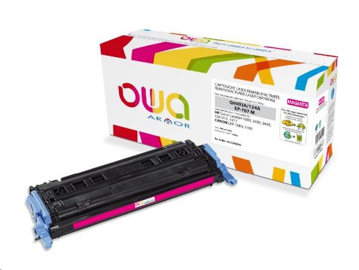 Obrázek OWA Armor toner pro HP Color Laserjet 1600, 2600, 2605, 2000 Stran, Q6003A, červená/magenta