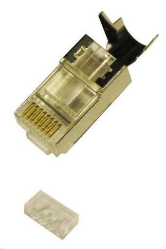 Obrázek Konektor STP RJ45 (8p8c), Cat6A/Cat7, skládaný, drát (prodej po 10 ks)