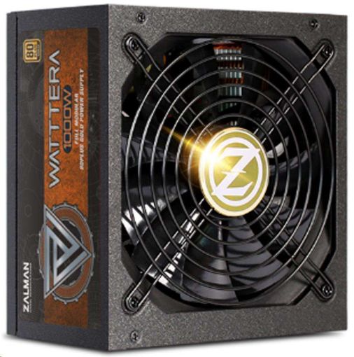 Obrázek ZALMAN zdroj WATTTERA ZM1000-EBTII - 1000W 80+ Gold, 13,5cm fan, modular