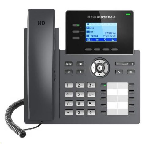 Obrázek Grandstream GRP2604 [VoIP telefon - 6x SIP účet, HD audio, 10 předvoleb, 2x RJ45 10/100/1000 Mbps]