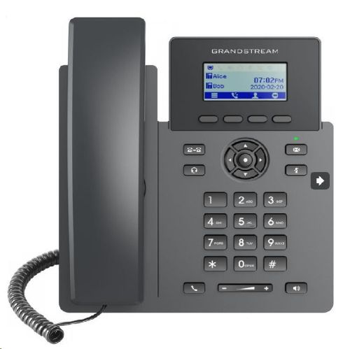 Obrázek Grandstream GRP2601 [VoIP telefon - 2.21" 132 x 48 grafický,  2x SIP účet, 2x RJ45 10/100 Mbps]