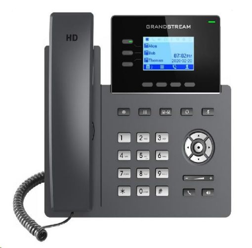 Obrázek Grandstream GRP2603P [VoIP telefon - 2.48" 132 x 64 grafický,  6x SIP účet, 2x RJ45 10/100/1000 Mbps, PoE]