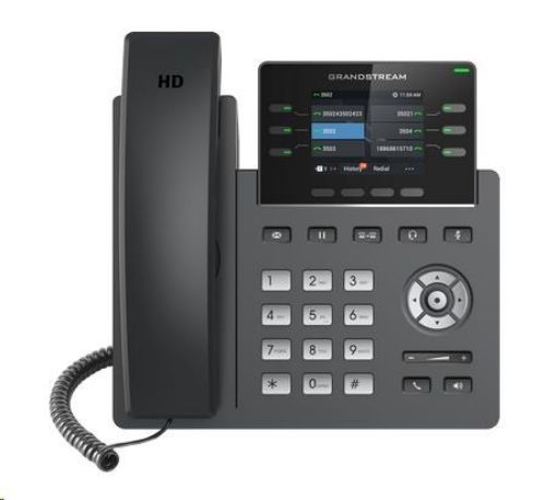 Obrázek Grandstream GRP2613 [VoIP telefon - 3x SIP účet, HD audio, 24 prog.tl.+6 předvoleb, 2xLAN 1Gbps, PoE]