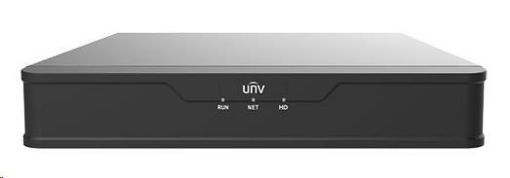 Obrázek Uniview NVR, 4 kanály, H.265, 1x HDD, 8Mpix (64Mbps/64Mbps), HDMI, VGA, 4K, ONVIF, 2x USB, audio