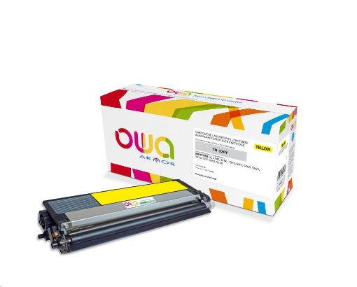 Obrázek OWA Armor toner pro BROTHER HL 4140, 4150, 4570, MFC 9460, 9465, 9970, DCP 9055,1500 Stran,TN320Y,žlutá/yellow (TN-320Y)